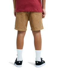 The Quiksilver Boys Boys Taxer Cord Walkshorts in Tobacco Brown