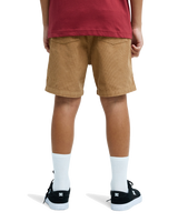 The Quiksilver Boys Boys Taxer Cord Walkshorts in Tobacco Brown