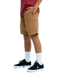 The Quiksilver Boys Boys Taxer Cord Walkshorts in Tobacco Brown