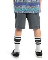 The Quiksilver Boys Boys Taxer Global Heat Walkshorts in Dark Shadow