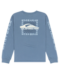 The Quiksilver Boys Boys EVO Border Lines Long Sleeve T-Shirt in China Blue