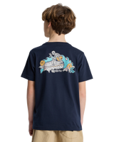 The Quiksilver Boys Boys Skeleton Ride T-Shirt in Dark Navy