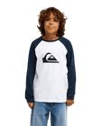 The Quiksilver Boys Boys Comp Raglan Long Sleeve T-Shirt in Dark Navy