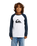 The Quiksilver Boys Boys Comp Raglan Long Sleeve T-Shirt in Dark Navy