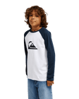 The Quiksilver Boys Boys Comp Raglan Long Sleeve T-Shirt in Dark Navy