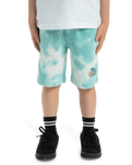 The Quiksilver Boys Boys Tie Dye Jogger Shorts in Marine Blue