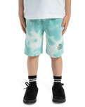 The Quiksilver Boys Boys Tie Dye Jogger Shorts in Marine Blue