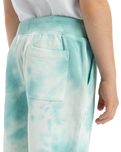 The Quiksilver Boys Boys Tie Dye Jogger Shorts in Marine Blue