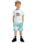 The Quiksilver Boys Boys Tie Dye Jogger Shorts in Marine Blue