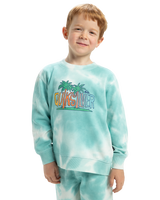 The Quiksilver Boys Boys Tie Dye Crew Sweatshirt in Marine Blue