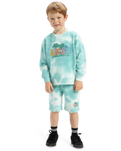 The Quiksilver Boys Boys Tie Dye Crew Sweatshirt in Marine Blue