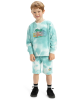 The Quiksilver Boys Boys Tie Dye Crew Sweatshirt in Marine Blue