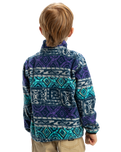 The Quiksilver Boys Boys Global Heat Polar Zip Fleece Jacket in Silver Grey Global Heat Stripe
