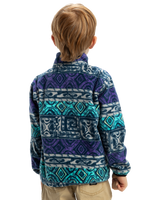 The Quiksilver Boys Boys Global Heat Polar Zip Fleece Jacket in Silver Grey Global Heat Stripe