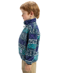 The Quiksilver Boys Boys Global Heat Polar Zip Fleece Jacket in Silver Grey Global Heat Stripe