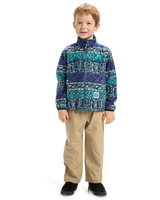 The Quiksilver Boys Boys Global Heat Polar Zip Fleece Jacket in Silver Grey Global Heat Stripe