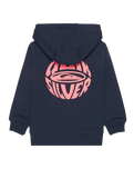 Boys Globe Zip Hoodie in Dark Navy