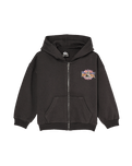The Quiksilver Boys Boys Fakie Pop Zip Hoodie in Tarmac