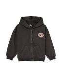 The Quiksilver Boys Boys Fakie Pop Zip Hoodie in Tarmac