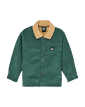 The Quiksilver Boys Boys Heelflip Cord Jacket in Forest