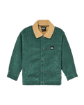 The Quiksilver Boys Boys Heelflip Cord Jacket in Forest
