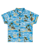 The Quiksilver Boys Boys Safe Paradise Shirt in Blue Naturama