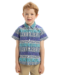 The Quiksilver Boys Boys Global Heat Shirt in Aqua Sky Global Heat
