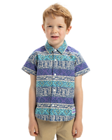 The Quiksilver Boys Boys Global Heat Shirt in Aqua Sky Global Heat