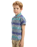 The Quiksilver Boys Boys Global Heat Shirt in Aqua Sky Global Heat