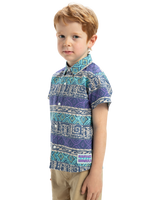 The Quiksilver Boys Boys Global Heat Shirt in Aqua Sky Global Heat