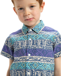 The Quiksilver Boys Boys Global Heat Shirt in Aqua Sky Global Heat