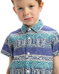 The Quiksilver Boys Boys Global Heat Shirt in Aqua Sky Global Heat