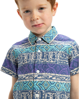 The Quiksilver Boys Boys Global Heat Shirt in Aqua Sky Global Heat