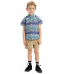 The Quiksilver Boys Boys Global Heat Shirt in Aqua Sky Global Heat