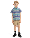 The Quiksilver Boys Boys Global Heat Shirt in Aqua Sky Global Heat
