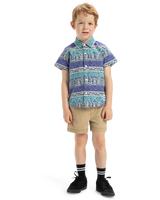 The Quiksilver Boys Boys Global Heat Shirt in Aqua Sky Global Heat