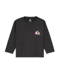 The Quiksilver Boys Boys Kingpin Long Sleeve T-Shirt in Tarmac