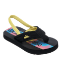 Boys Molokai Layback Toddler Flip Flops in Black Holmes