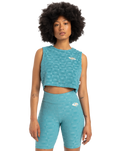 The Quiksilver Womens Collection Womens Tropic Day Cyclist Shorts in Brittany Blue