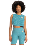 The Quiksilver Womens Collection Womens Tropic Day Cyclist Shorts in Brittany Blue