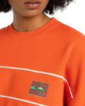 The Quiksilver Womens Collection Womens Crop Over Crew Sweatshirt in Tigerlily