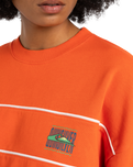 The Quiksilver Womens Collection Womens Crop Over Crew Sweatshirt in Tigerlily