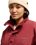 The Quiksilver Womens Red Castle Jacket in Oxblood Red