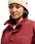 The Quiksilver Womens Red Castle Jacket in Oxblood Red