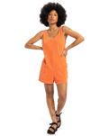The Quiksilver Womens Collection Womens Katryn Romper in Coral Gold