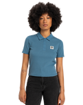 The Quiksilver Womens Collection Womens Nightcall Polo Shirt in Real Teal