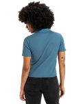 The Quiksilver Womens Collection Womens Nightcall Polo Shirt in Real Teal