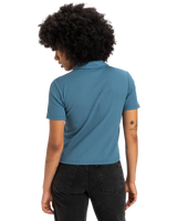 The Quiksilver Womens Collection Womens Nightcall Polo Shirt in Real Teal