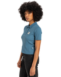 The Quiksilver Womens Collection Womens Nightcall Polo Shirt in Real Teal