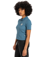 The Quiksilver Womens Collection Womens Nightcall Polo Shirt in Real Teal
